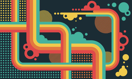 Stripe retro vintage background vector illustration