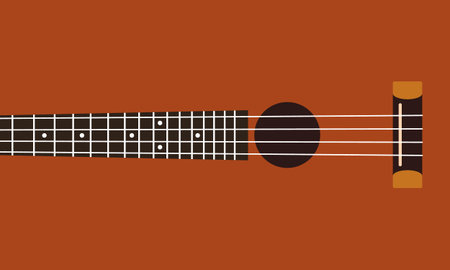 Ukulele fretboard background flat design vector illustrationのイラスト素材