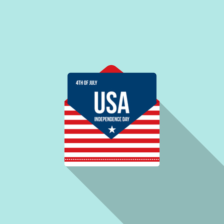 Independence day letter flat design icon vector illustrationのイラスト素材