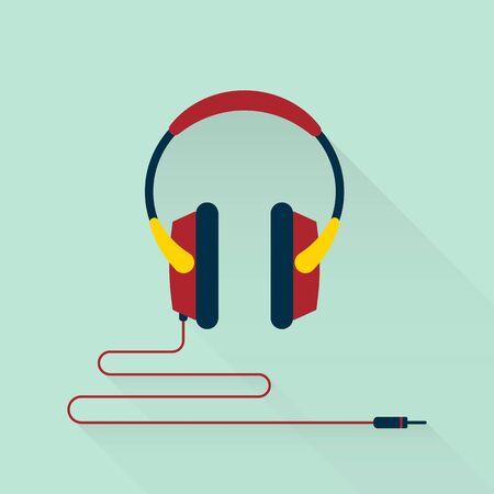 Headphone flat design vector illustrationのイラスト素材