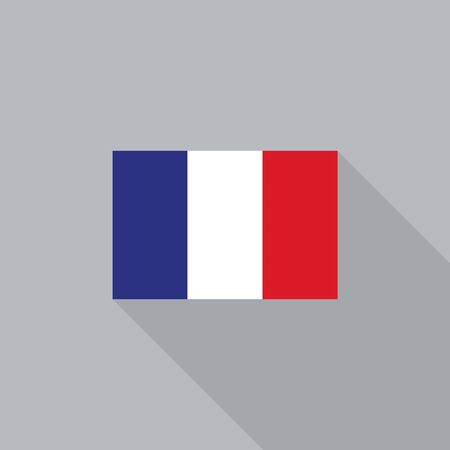 France flag flat design vector illustrationのイラスト素材