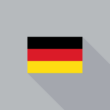 Germany flag flat design vector illustrationのイラスト素材