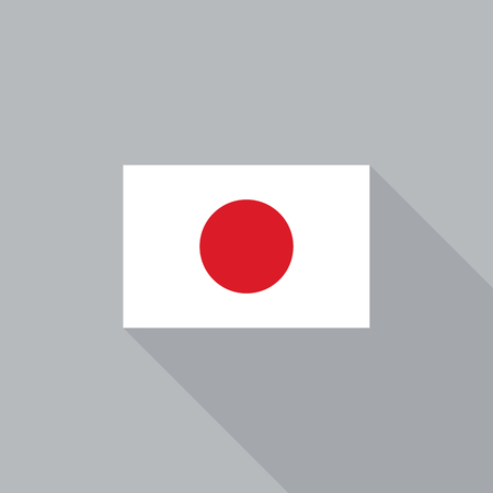 Japan flag flat design vector illustrationのイラスト素材
