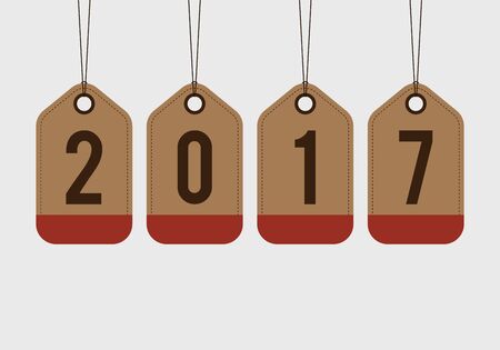 2017 price tag concept, vector illustrationのイラスト素材