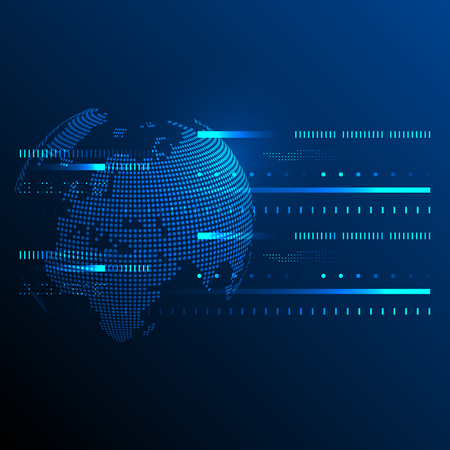 Abstract technology modern futuristic, digital computer concept background, vector illustrationのイラスト素材