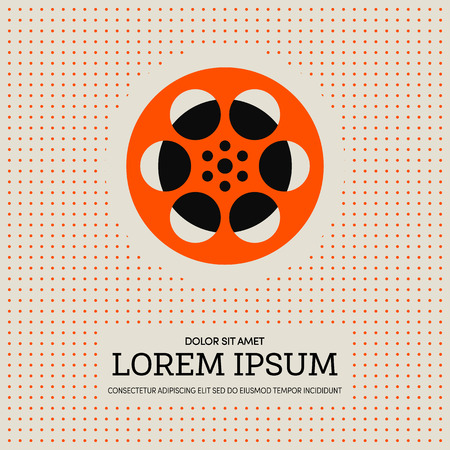 Movie and film modern retro vintage poster background. Design element template can be used of backdrop, brochure, leaflet, vector illustrationのイラスト素材