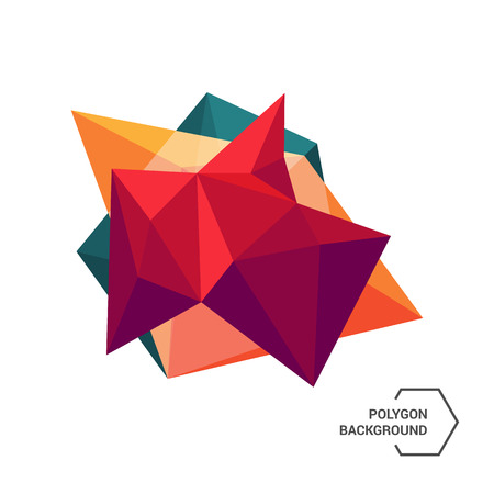 Abstract colourful geometric low poly background illustration.のイラスト素材