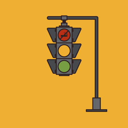 No smoking and anti tobacco concept flat design, vector illustrationのイラスト素材