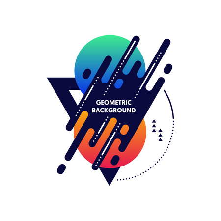 Abstract gradient background decorative with geometric shape.のイラスト素材