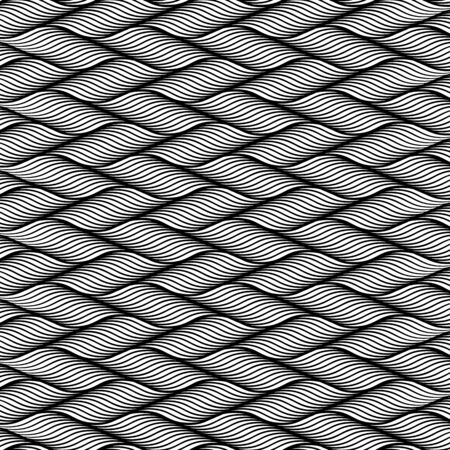 Abstract op art stripe line pattern background, vector illustrationのイラスト素材