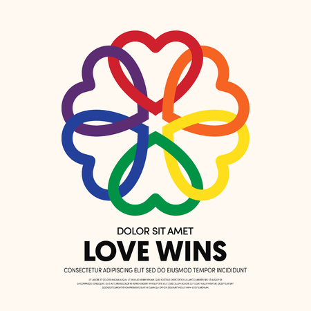 LGBT community poster template background. Design element template can be used for backdrop, brochure, banner, publication, vector illustrationのイラスト素材
