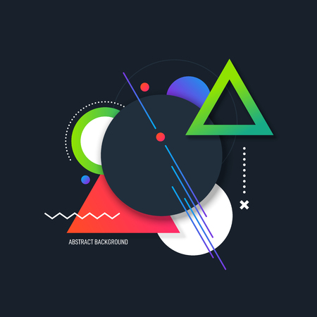 Abstract colorful gradient geometric shape background, vector illustrationのイラスト素材