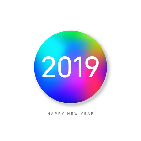 New year 2019 background. Design element template can be used for greeting card, postcard, backdrop, brochure, publication, banner, vector illustrationのイラスト素材