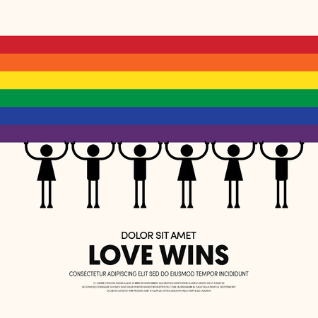 LGBT community poster design template background. Design element template can be used for backdrop, brochure, banner, publication, vector illustrationのイラスト素材