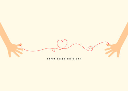 Happy valentineâs day concept background flat design style. Graphic design element can be used for poster, backdrop, publication, brochure, banner, vector illustrationのイラスト素材