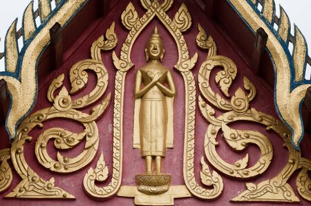 Standing buddha gable archの写真素材