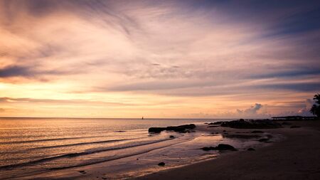 Natural seascape during sunriseの写真素材
