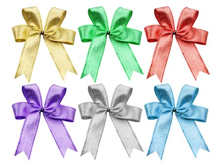 Shiny ribbon set with clipping pathの写真素材