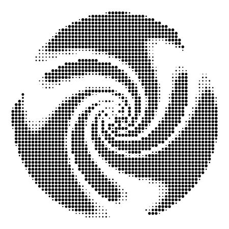Abstract swirl halftone dot vectorのイラスト素材