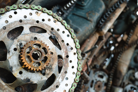 Close up rusted steel parts in junkyard
の写真素材