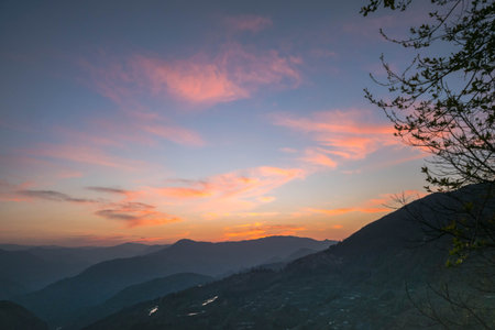 Hani Terraced rice fields of YuanYang, China during the golden hour