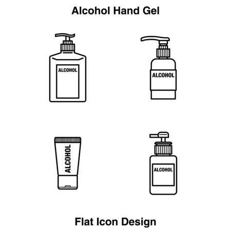 Hand Sanitizer Dispenser, infection control concept. Sanitizer to prevent colds, virus, Coronavirus, flu. Clean Blue background. Antimicrobial germ kill spray bottle Flat Icon Design black Lineのイラスト素材