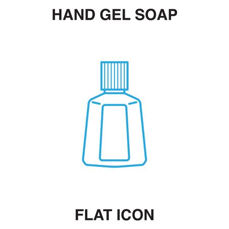 Hand Soap Dispenser, infection control concept. Soap to prevent colds, virus, Coronavirus, Antimicrobial germ kill foam, hand soap, hand gel bottle. flat icon designのイラスト素材