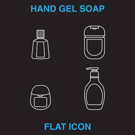 Hand Soap Dispenser, infection control concept. Soap to prevent colds, virus, Coronavirus, Antimicrobial germ kill foam, hand soap, hand gel bottle. flat icon designのイラスト素材