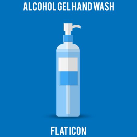 alcohol gel, alcohol hand gel, hand wash, Hygienic Gel for Hands Properly. Cleaning Hands with Antiseptic Product. Prevention against Virus, Germs and Infection. Flat icon design, outline design.のイラスト素材