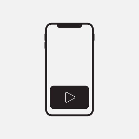 picture-in-picture mobile icon isolated illustrator vector.のイラスト素材