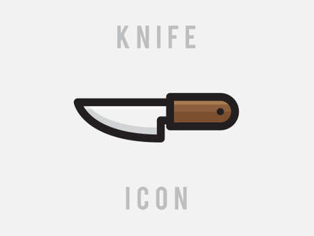 Knife icon in flat style isolated on grey background. For your design, logo. Vector illustration. for graphic and web design.のイラスト素材