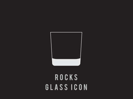 rocks Wine glass outline icon. Vector illustration. single high quality outline symbol for web design or mobile app. Wineglasses thin line signs for design logo, visit card, etc.のイラスト素材