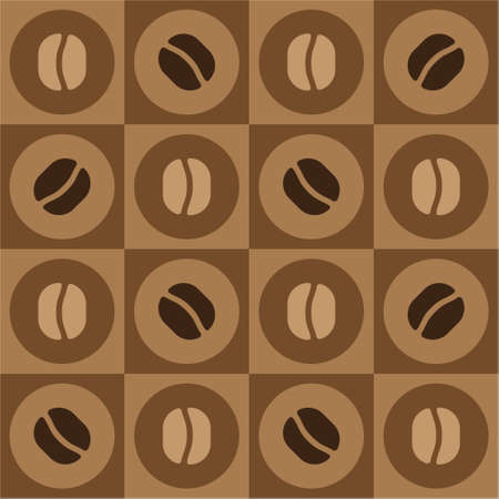 coffee beans Seamless pattern for textile prints, gift wrap or wallpaper.のイラスト素材