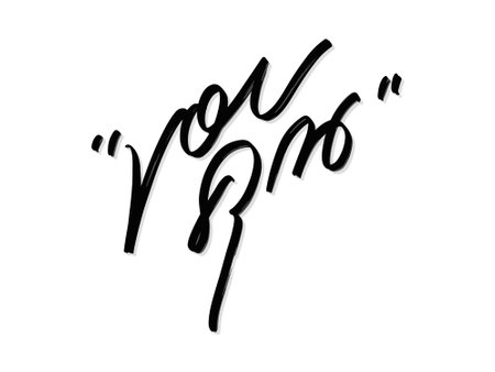 khobkhun. Thank you in thai language. Hand written lettering isolated on white background.Vector template for poster, social network, banner, cards.のイラスト素材