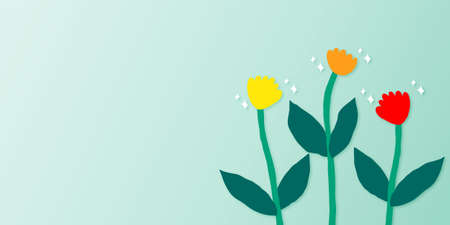 Abstract contemporary modern trendy vector illustration. Hand draw shapes and doodle flowers and plants design elements.の写真素材
