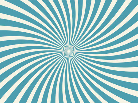 sunburst retro background design, vector illustration eps10 graphic. Comic twisted lines background illustrationの写真素材