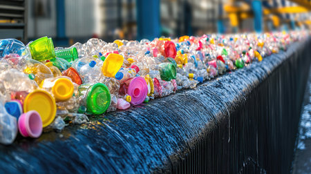 Circular economy plant turning discarded plastic into strong, reusable daily-use itemsの素材