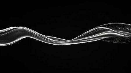 A clean, abstract image of water flowing in smooth lines on a plain background, emphasizing simplicity and tranquility in design.の素材