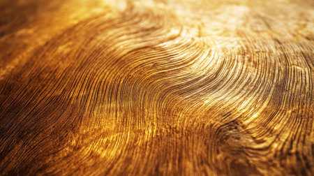 A stunning close-up view of a golden wood surface showcasing intricate grain patterns. This warm and inviting texture is perfect for various design projects.の素材