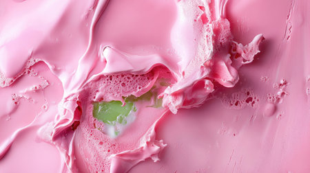 This stunning image showcases a vibrant pink texture featuring creamy waves and intricate patterns, perfect for artistic and creative projects or backgrounds.の素材