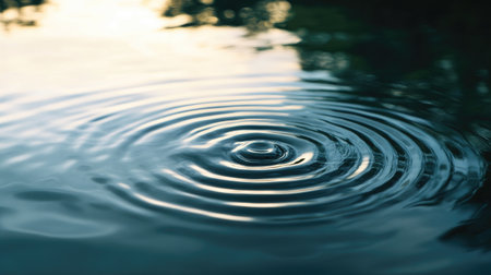 This image captures the delicate ripples on a calm water surface, reflecting soft light and creating a peaceful ambiance perfect for relaxation.の素材