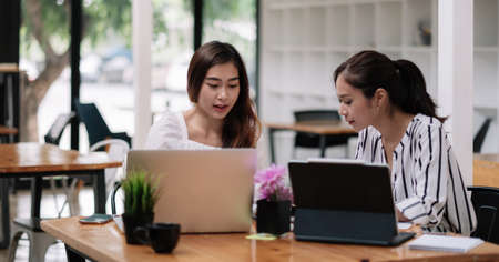 Business people are meeting for analysis data figures to plan business strategies. Business discussing conceptの写真素材