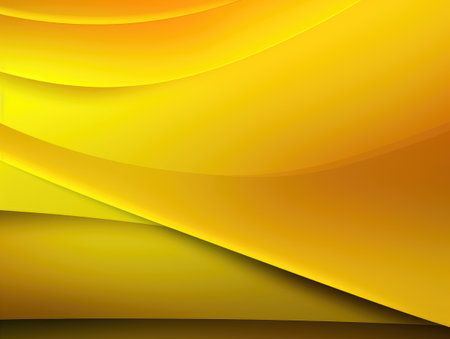 Bright yellow wave and lines abstract background. Generative AIの素材