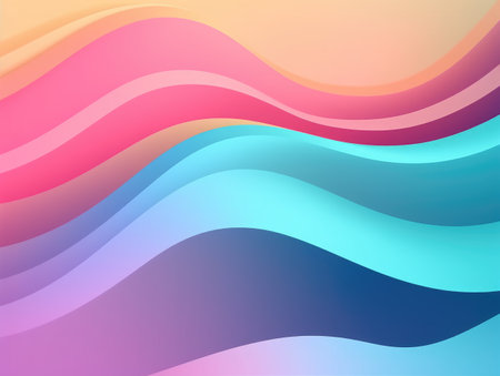 Colorful lines abstract background. Generative AIの素材