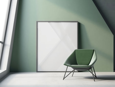 Yellow Japanese style living room with wooden decoration. Generative AIの素材