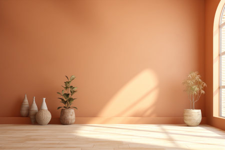 Stylish Room. Modern Interior Design Background. Generative AIの素材