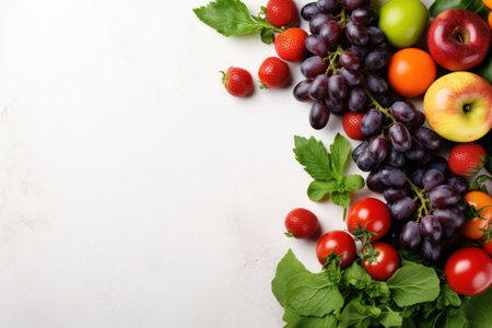 healthy superfoods with space for text on a dark background, generative aiの素材