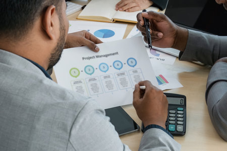 Diverse, different nationalities business team discuss work, meeting and strategy in planning, team...
