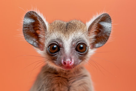 A baby animal with big eyes and a pink nose. Generative AIの素材