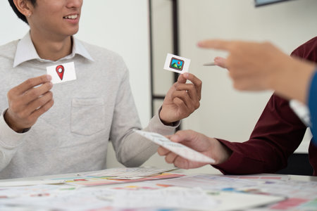 UX and UI Design Collaboration in Creative Meeting